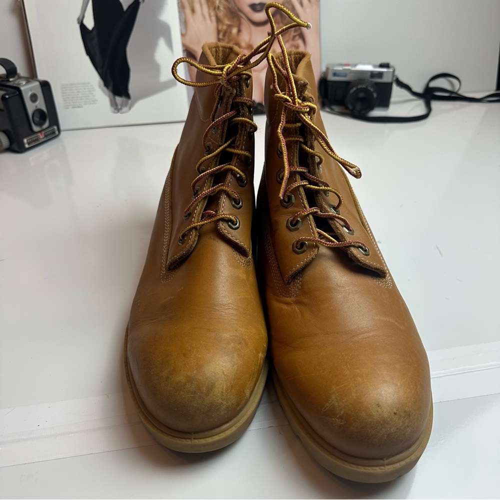 Timberland Wheat Leather Boots | Y2K Heritage Workwear Dadcore 11M - Picture 7 of 12